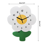 Flower Shape Wall Clock for Kitchen Living Room Bedroom Wall Decor Gift