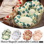 Cute Soft Seat Cushion Flower Shaped Lazy Sofa Pad for Office Chairs and Home Use - Green