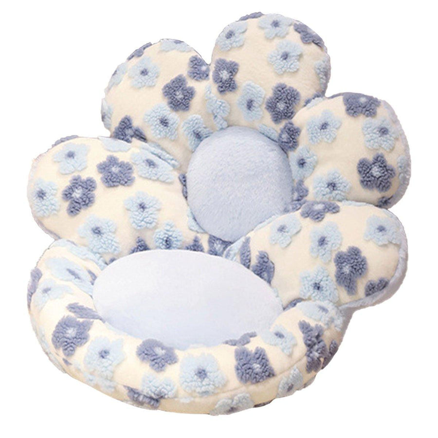 Cute Soft Seat Cushion Flower Shaped Lazy Sofa Pad for Office Chairs and Home Use - Green