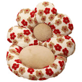 Cute Soft Seat Cushion Flower Shaped Lazy Sofa Pad for Office Chairs and Home Use - Red