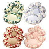Cute Soft Seat Cushion Flower Shaped Lazy Sofa Pad for Office Chairs and Home Use - Red - Side View