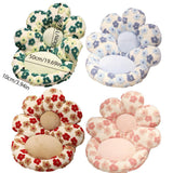 Cute Soft Seat Cushion Flower Shaped Lazy Sofa Pad for Office Chairs and Home Use - Red - Top-Down View
