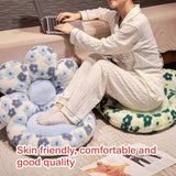 Cute Soft Seat Cushion Flower Shaped Lazy Sofa Pad for Office Chairs and Home Use - Red - Rear View