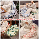Cute Soft Seat Cushion Flower Shaped Lazy Sofa Pad for Office Chairs and Home Use - Red - Low Angle