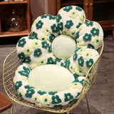 Cute Soft Seat Cushion Flower Shaped Lazy Sofa Pad for Office Chairs and Home Use - Red - Extra Image