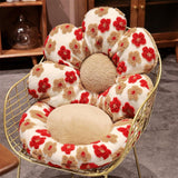 Cute Soft Seat Cushion Flower Shaped Lazy Sofa Pad for Office Chairs and Home Use - Red - Extra Image