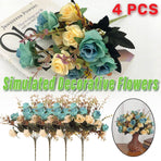 4pcs Artificial Flowers Home Decoration Floral Arrangement for Living Room Decor