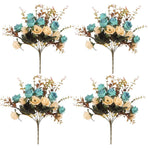 4pcs Artificial Flowers Home Decoration Floral Arrangement for Living Room Decor