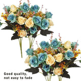 4pcs Artificial Flowers Home Decoration Floral Arrangement for Living Room Decor - Close-Up Angle