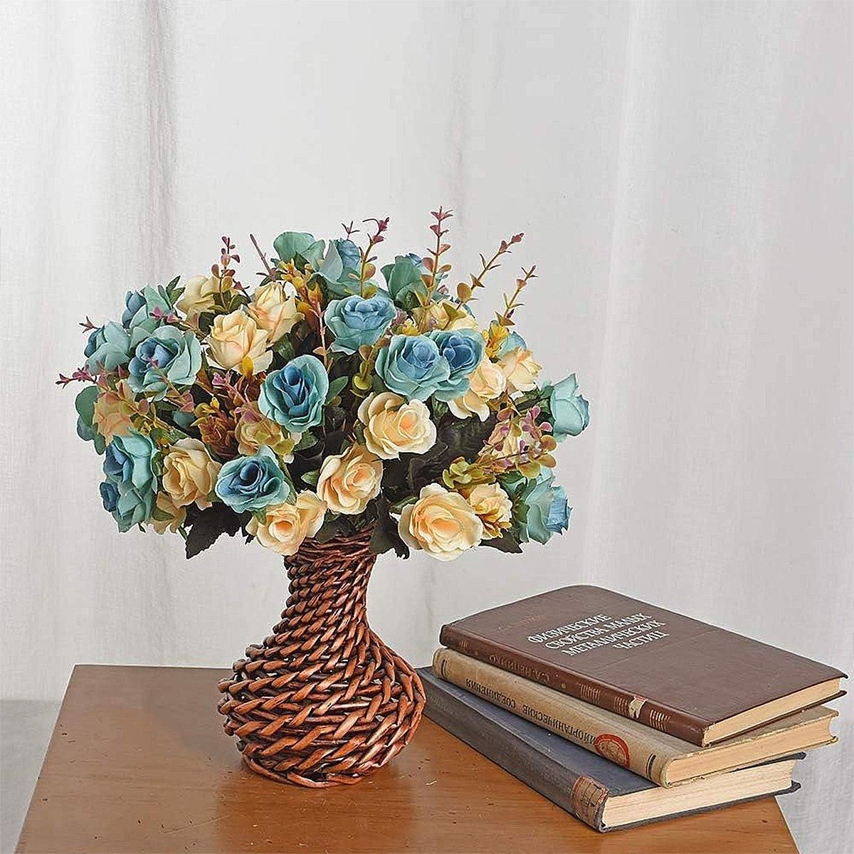 4pcs Artificial Flowers Home Decoration Floral Arrangement for Living Room Decor