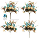 4pcs Artificial Flowers Home Decoration Floral Arrangement for Living Room Decor - Extra Image
