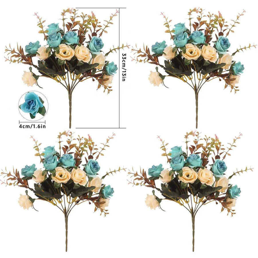 4pcs Artificial Flowers Home Decoration Floral Arrangement for Living Room Decor