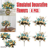 4pcs Artificial Flowers Home Decoration Floral Arrangement for Living Room Decor