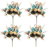 4pcs Artificial Flowers Home Decoration Floral Arrangement for Living Room Decor - Front View