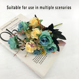 4pcs Artificial Flowers Home Decoration Floral Arrangement for Living Room Decor - Top-Down View