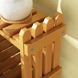 2 Tier Bamboo Plant Stand Flower Pot Rack Indoor Outdoor Patio Garden Shelf - Extra Image