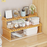 2 Tier Bamboo Plant Stand Flower Pot Rack Indoor Outdoor Patio Garden Shelf
