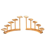 Bamboo Indoor Desktop Flower Stand for Living Room Office MultiTier Plant Holder - Square