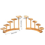 Bamboo Indoor Desktop Flower Stand for Living Room Office MultiTier Plant Holder - Square