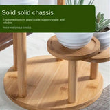 Round Tabletop Flower Stand Balcony Storage Shelf Display Rack Indoor Outdoor - 45-Degree Angle