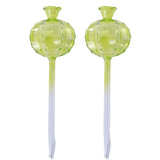 2PCS Automatic Glass Watering Cactus Plant Flower Self Drip Irrigation Tool - Green - Rear View