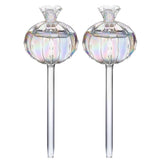 2PCS Automatic Glass Watering Cactus Plant Flower Self Drip Irrigation Tool - Green - Close-Up Angle