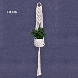 Macrame Plant Flower Pot Holder Hanger Hanging Planter Basket Hemp Rope Braided - #01 - 45-Degree Angle