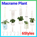 Macrame Plant Flower Pot Holder Hanger Hanging Planter Basket Hemp Rope Braided - #11