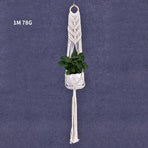 Macrame Plant Flower Pot Holder Hanger Hanging Planter Basket Hemp Rope Braided - #15