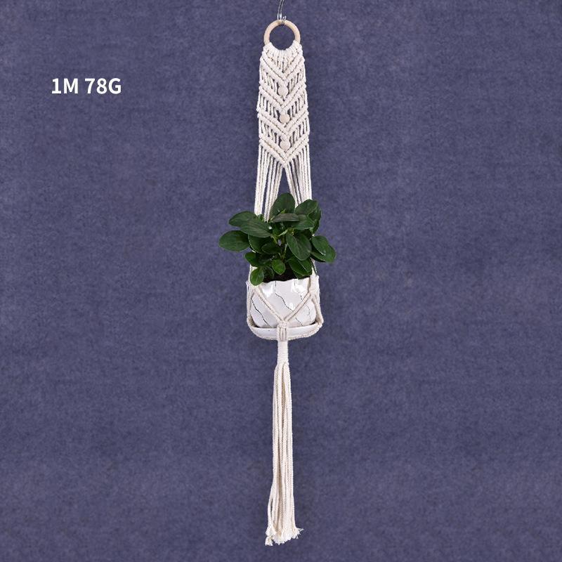 Macrame Plant Flower Pot Holder Hanger Hanging Planter Basket Hemp Rope Braided - #17