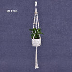 Macrame Plant Flower Pot Holder Hanger Hanging Planter Basket Hemp Rope Braided - #05