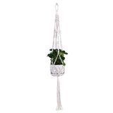 Macrame Plant Flower Pot Holder Hanger Hanging Planter Basket Hemp Rope Braided - #05 - Rear View