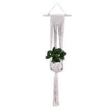 Macrame Plant Flower Pot Holder Hanger Hanging Planter Basket Hemp Rope Braided - #05