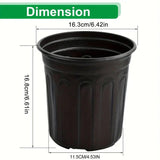 100PCS Black Gallon Soft Plastic Planter Bag Garden Nursery Pot Balcony Grow Bag - Side View