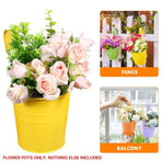 10PCS Hanging Metal Flower Bucket Durable Multicolour for Balcony Garden Decor