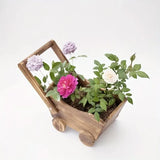 Cartoon Flower Pot Wooden Pot for Plants Cute Car Shape Decorative Planter Pot - 45-Degree Angle