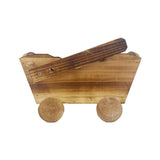 Cartoon Flower Pot Wooden Pot for Plants Cute Car Shape Decorative Planter Pot - Low Angle