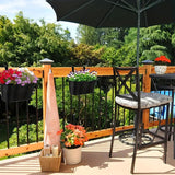 3pcs Double Hooks Hanging Planter Basket for Balcony Fence Outdoor Garden Pots - 45-Degree Angle