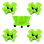 4-Petal 3D Plastic Flower Pot Planter for Indoor Outdoor Plants
