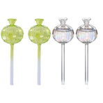 2PCS Automatic Glass Watering Cactus Plant Flower Self Drip Irrigation Tool - Transparent