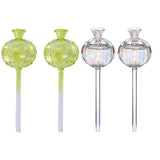 2PCS Automatic Glass Watering Cactus Plant Flower Self Drip Irrigation Tool - Transparent - Front View