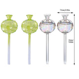 2PCS Automatic Glass Watering Cactus Plant Flower Self Drip Irrigation Tool - Transparent - Side View