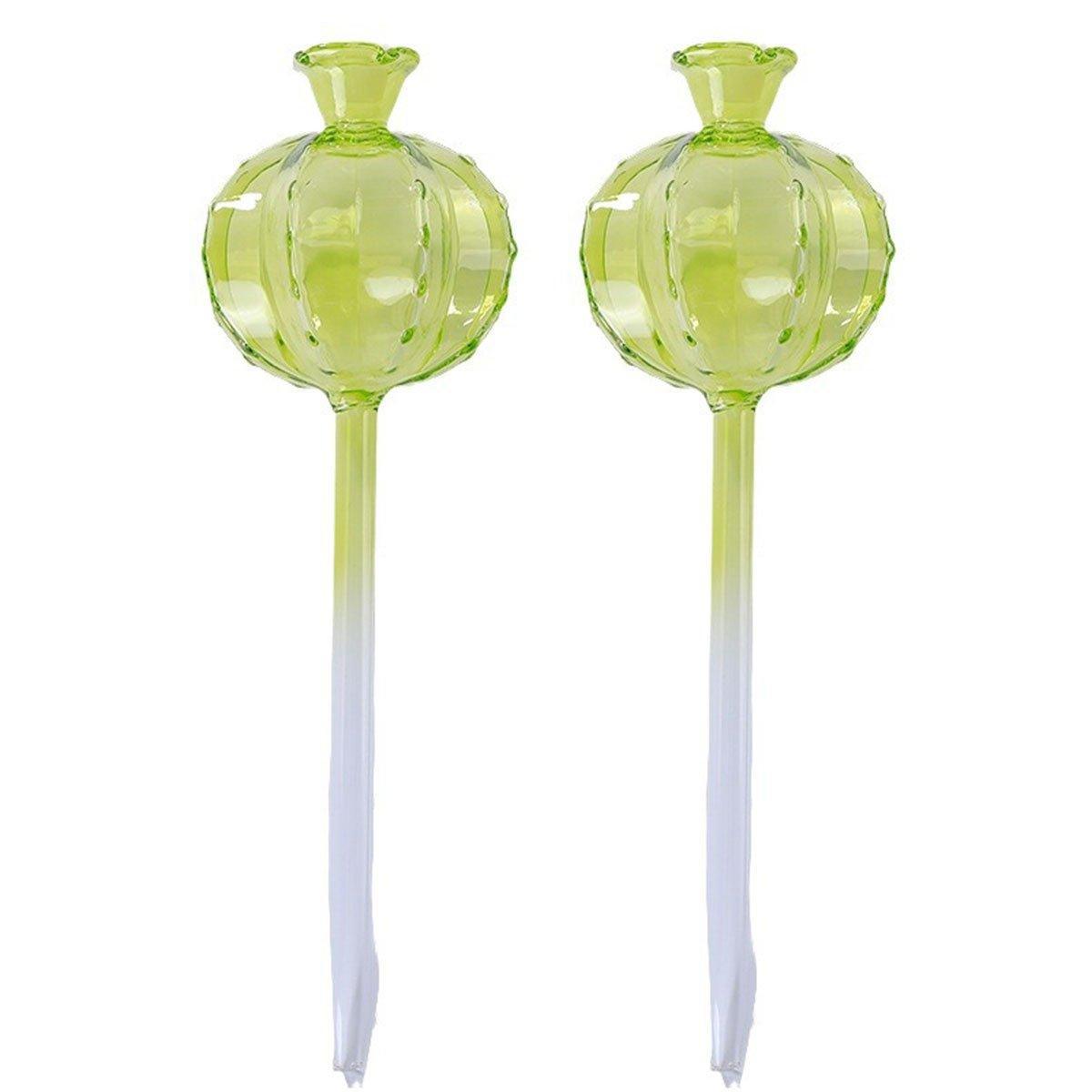2PCS Automatic Glass Watering Cactus Plant Flower Self Drip Irrigation Tool - Transparent