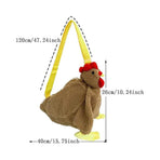 Womens Cute Plush Shoulder Bag Creative Crossbody Girls Messenger Bag - Khaki