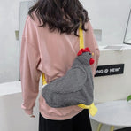 Womens Cute Plush Shoulder Bag Creative Crossbody Girls Messenger Bag - Khaki