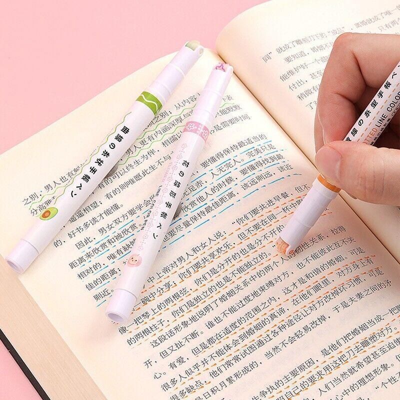 6PCS Dual Tip Line Drawing Pens – Fun Patterned Colour Markers Set