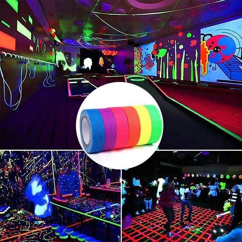 6X Luminous Fluorescent Tape Glow In The Dark Night Self-Adhesive Sticker Strip