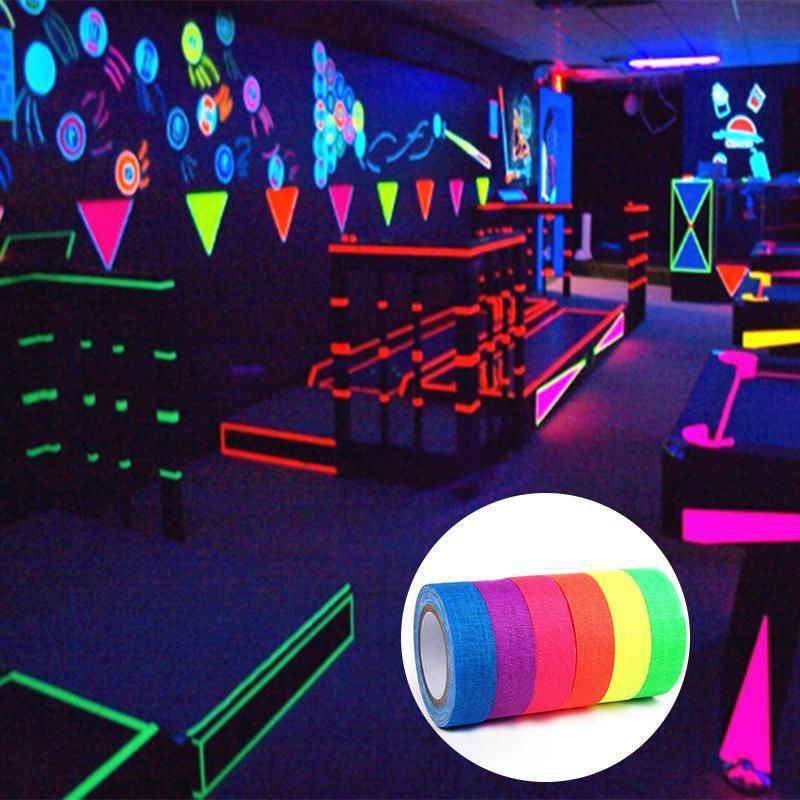 6X Luminous Fluorescent Tape Glow In The Dark Night Self-Adhesive Sticker Strip