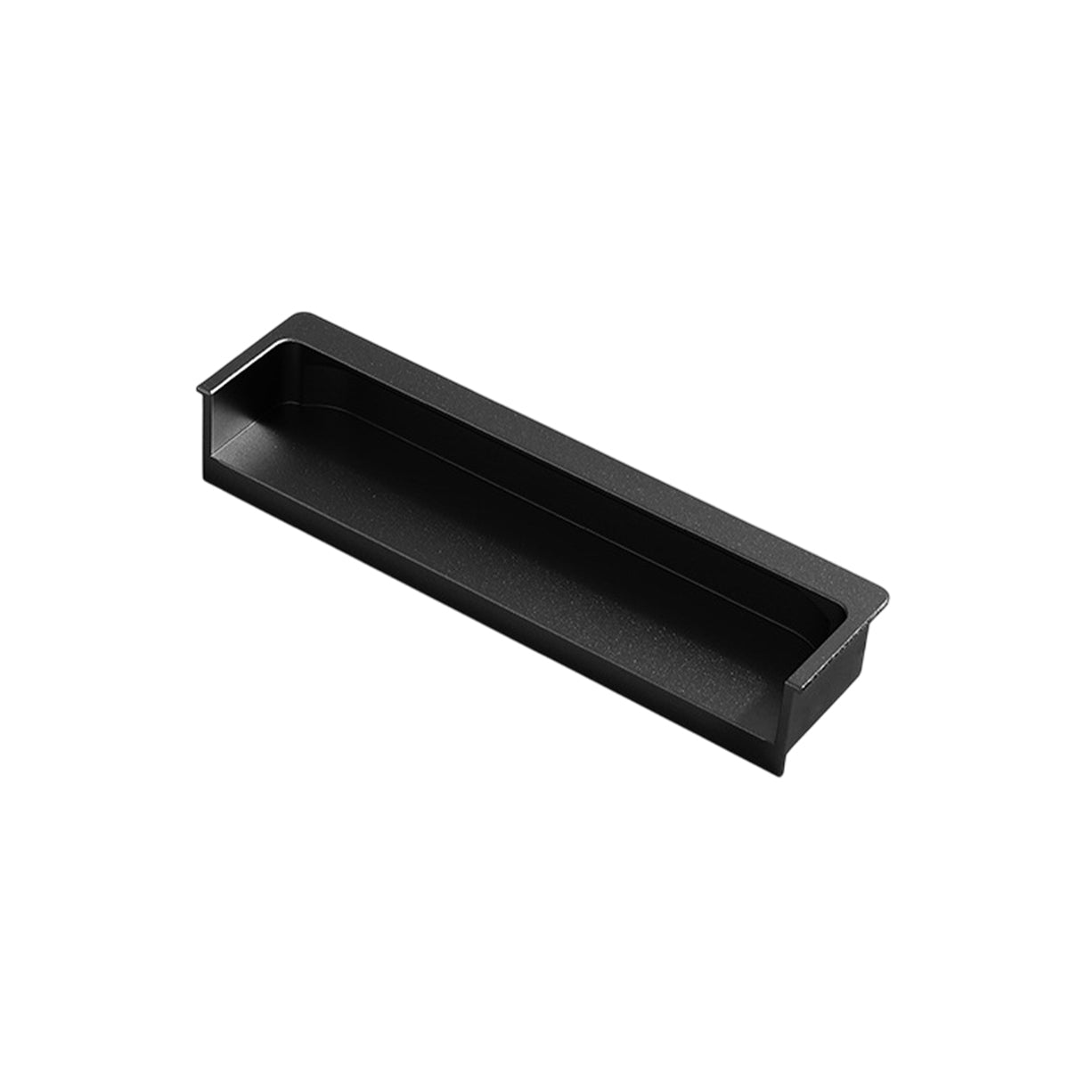 Hidden Recessed Cabinet Handle 120mm 200mm Slotted Drawer Door Pull Furniture - Black-120mm