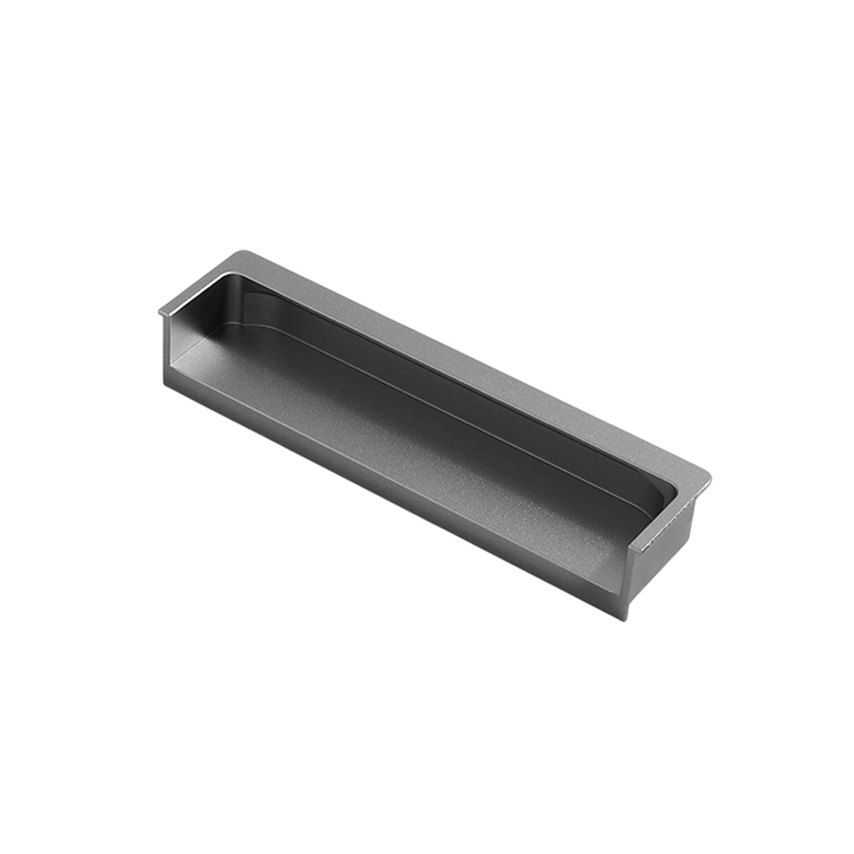 Hidden Recessed Cabinet Handle 120mm 200mm Slotted Drawer Door Pull Furniture - Black-120mm